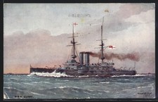 Künstler-AK HMS Glory in voller Fahrt 