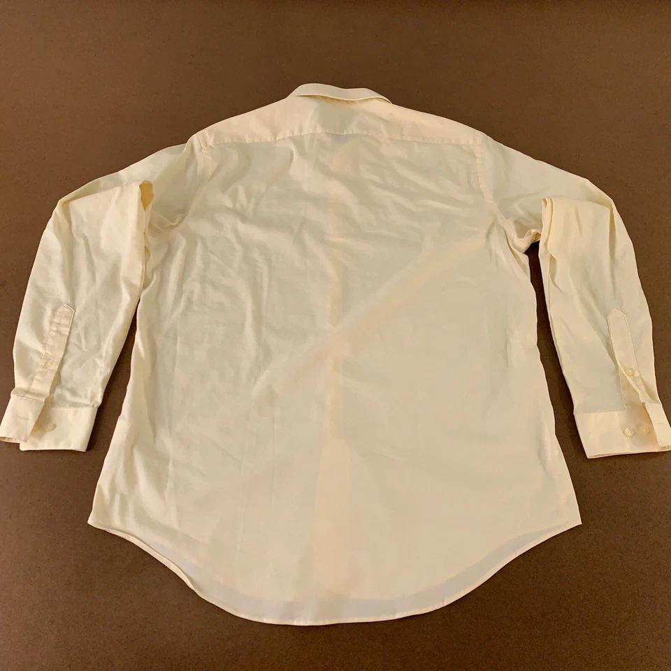 Van Heusen Flex мужской большой желтый в полоску Slim Fit длинным рукавом платье рубашка - Изображение 3 из 4