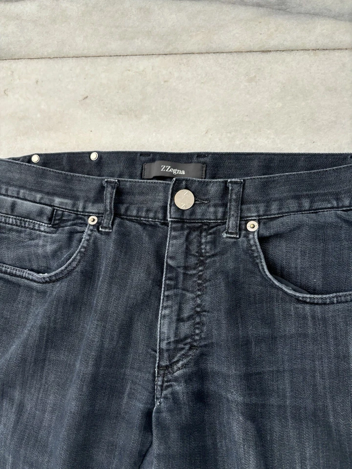 Z ZEGNA Jeans City Fit Low Rise Dark Blue Men’s Size 33 See Below - Image 4 of 4