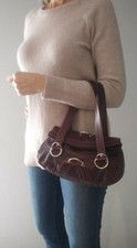 Prune Womens Leather Burgendy Wine Handbag Purse