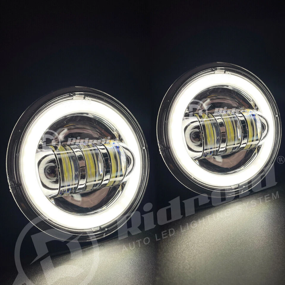 Faros y luces de paso LED DRL Fit Se adapta a Harley Davidson Touring Road King 7" Foto 4 de 4