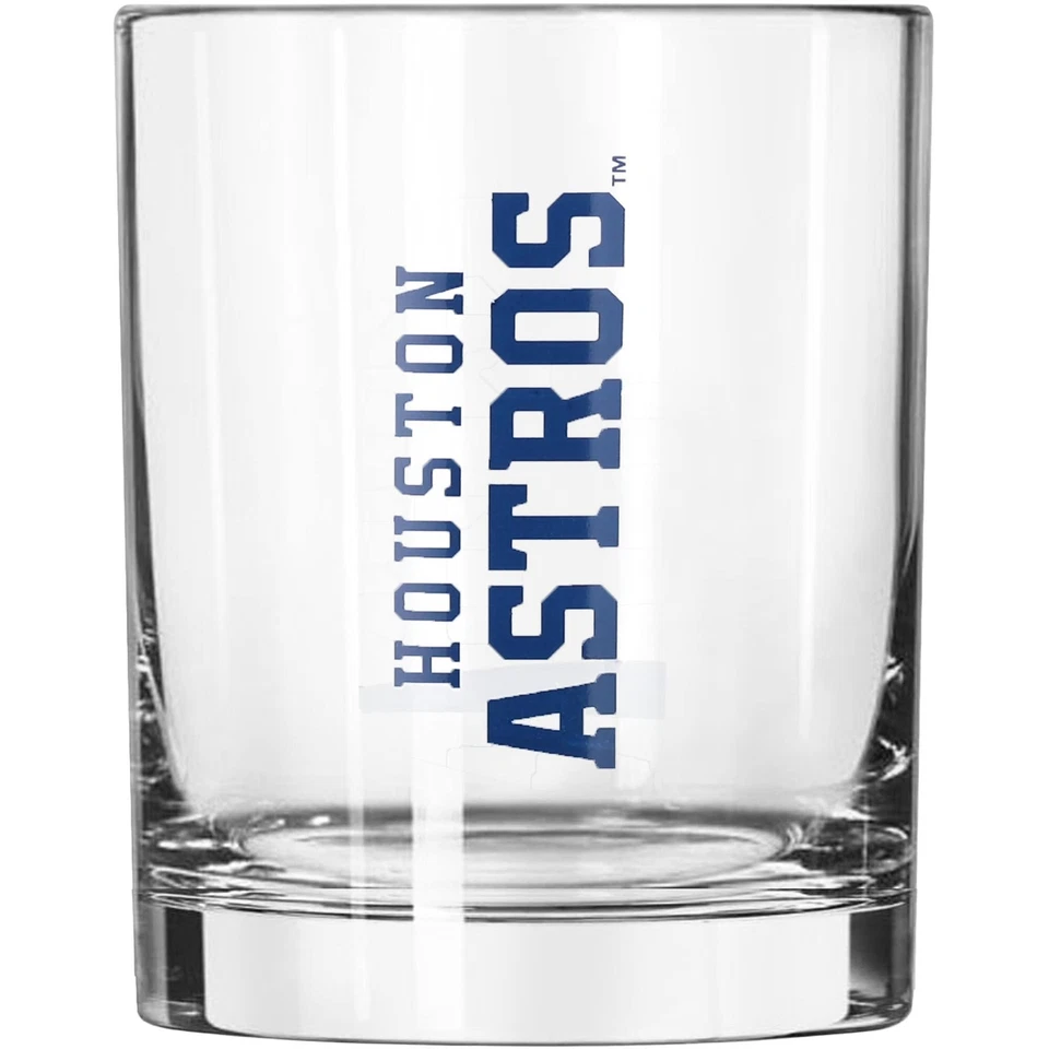 Houston Astros MLB Game Day Rocks Glass for Whiskey, Old Fashioned, Scotch 14oz - Image 2 of 2