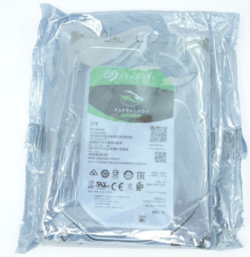 SEAGATE BARRACUDA HARD DRIVE 2TB ST2000DM008 2FR102-300 SN