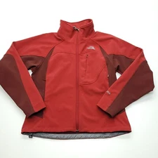 The North Face Jacket Women Medium Red Apex Bionic Zip Pockets Nylon Softshell