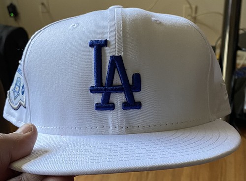 New Era 59Fifty Cap MLB Los Angeles Dodgers Sz 8 White Royal Blue LA. NL  Patch | eBay
