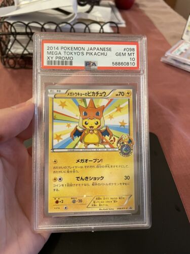 Psa 10 Mega Tokyo's Pikachu XY Set Promotivo Pokémon 098/XY-P 2014 VENDITORE USA - Foto 1 di 2