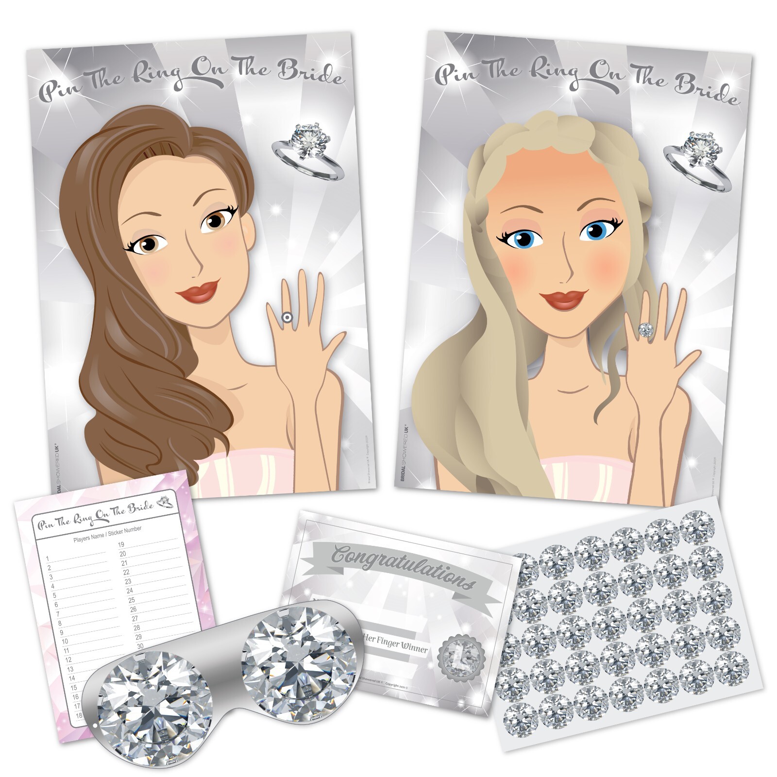Hen Night Party Games - STICK THE RING ON HER FINGER - 35 players