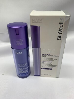 Strivectin Advanced Hydration Lactic Acid Nightly Retexturizing Serum- 1 oz *New