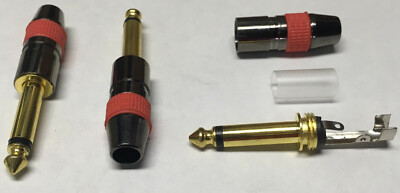 1/4'' Mono Male Plug Audio/Microphone/Mic/PA Cable/Cord End/Terminator 6.35mm {gR