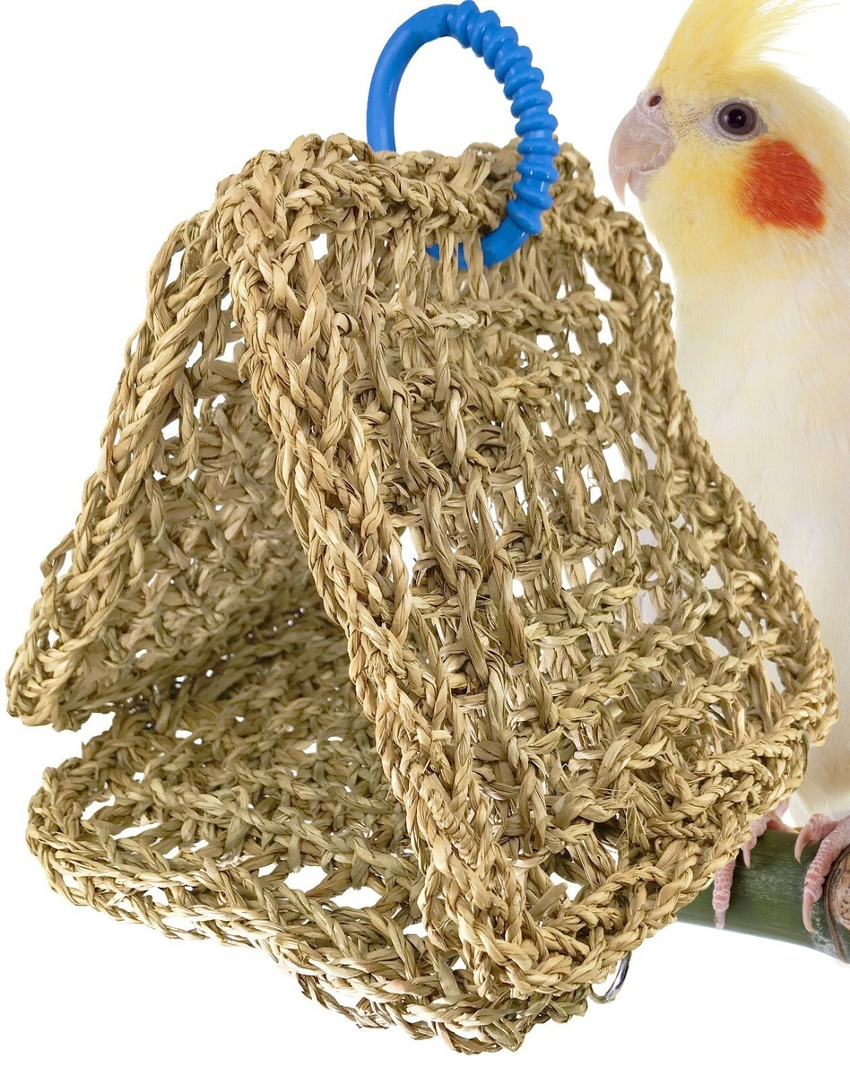 Bird Cages Amazon Bird Accessories 3126 Seagrass Tent Hut Bird Toy