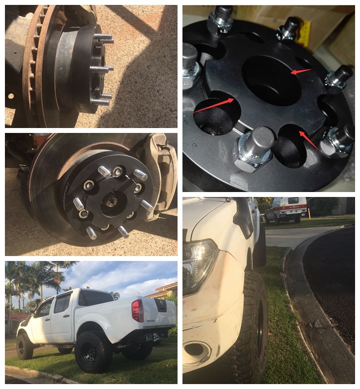 4Pcs 25mm Width 4WD 6Lug Wheel Spacers for Nissan Navara D40(FitNavara