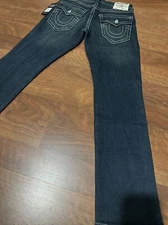 True Religion Ricky Big T Flap “Dark Smoky Wash” 32x34 Relaxed Straight #70052