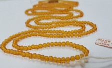 450 VINTAGE JAPAN 1950's CHERRY BRAND GLASS LIGHT TOPAZ 3mm. ROUND BEADS 4689T