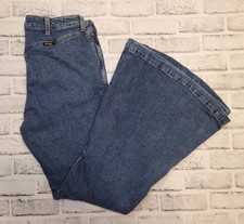 Wrangler Retro Style Trumpet Flare Bell Bottom Jeans Size 8 Medium Wash