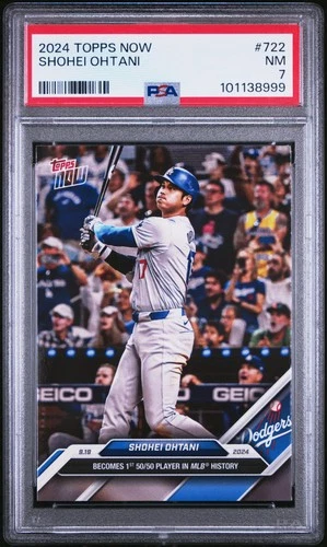 2024 Topps Now #722 Shohei Ohtani PSA 7