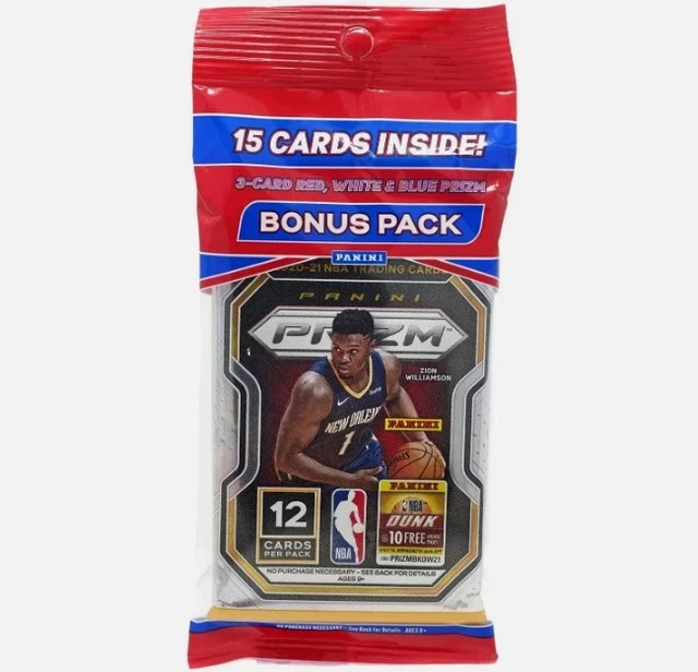 2020-21 Panini Prizm NBA Basketball 15-Card Cello Pack - Rip + Ship