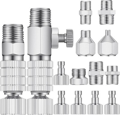 14 Pieces Airbrush Adapter Set Airbrush Quick Disconnect Fittings Hose Quick Rel