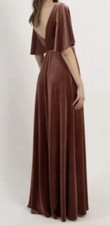 Jenny Yoo Marin English Rose Dress Size 12 Wrap Bridesmaid Y26