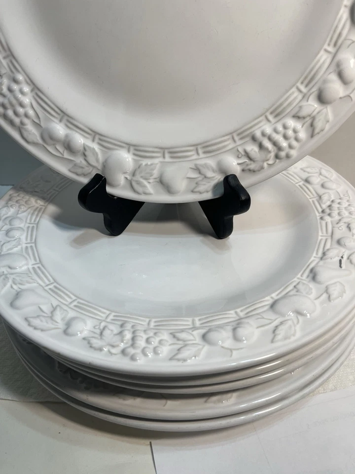 6 platos de cena blancos JC Penny Alacarte - - 10 3/4". Hecho en Portugal. 1696 Foto 2 de 4