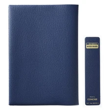 CONCISE Book Cover Leather Style No.10 A5 Deformed Navy 324065