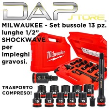 MILWAUKEE - Set di bussole per impieghi gravosi 1/2" - 13 pz. compreso trasporto