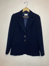 Very Smart Planet Womens Navy Blue Jacket Blazer Size 8 Button Great Condition