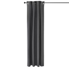 Dark Grey Grommet Blackout Curtain - 52 In. W X 84 In. L