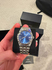 TUDOR Royal 38 Blue Sunburst Dial Auto SS Bracelet Date 100m Box Papers