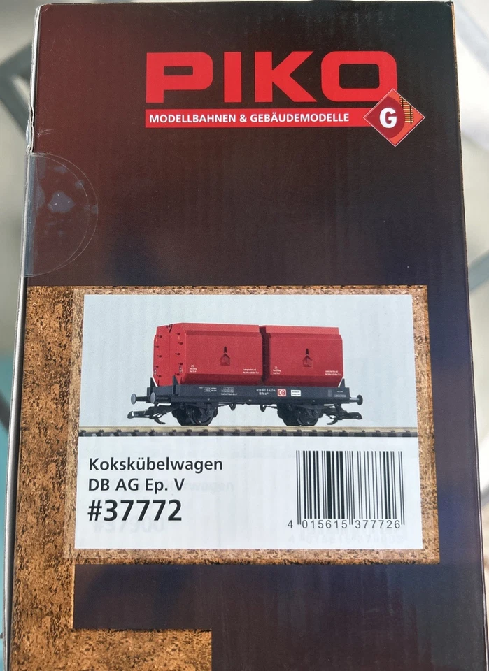 Piko #37772 Coke Container Wagen Kokskübelwagen DR Ep. V G0498 G Scale - Image 2 of 2