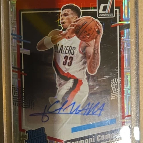 Donruss 2023-24 Rated Rookie Autographed Toumani Camara Trail Blazers #277