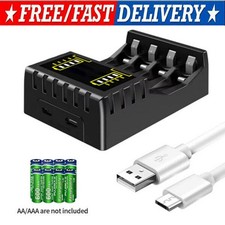 Intelligent Battery Charger 4 Slot For AA AAA NI-CD NI-MH Rechargeable Batteries