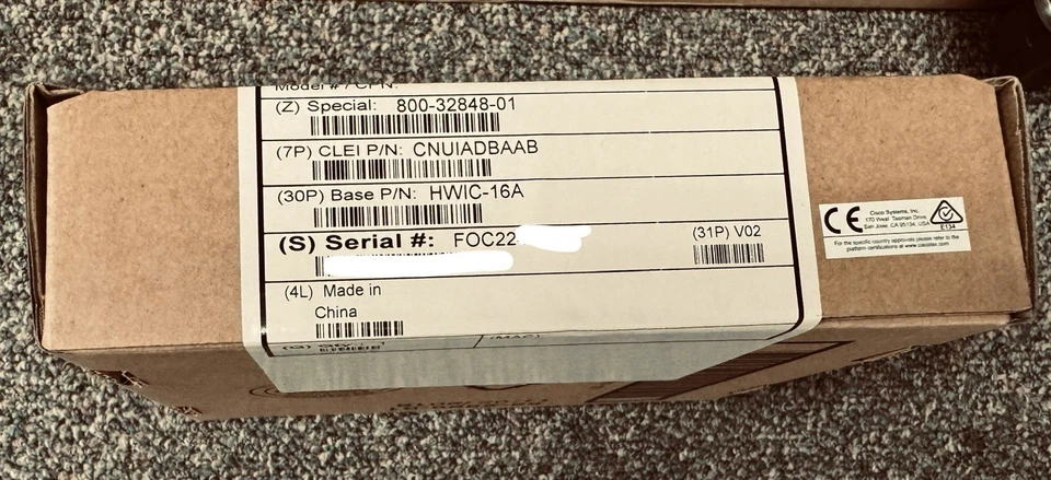 New CISCO HWIC-16A 16 PORT ASYNC HIGH SPEED WAN INTERFACE - Image 2 of 2