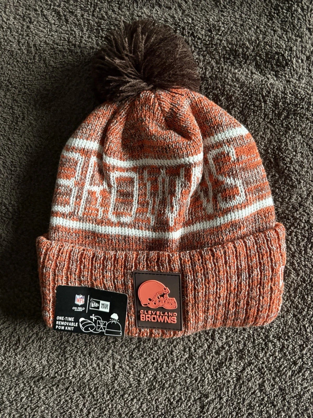 Cleveland Browns NFL Bobble Beanie Multicoloured & Team Logo & With Tags on