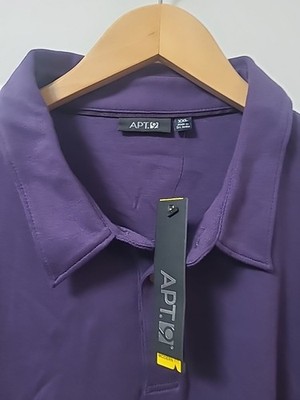 Apt. 9 Men's Polo Shirt XXL Purple Modern Fit Short Sleeve NWT