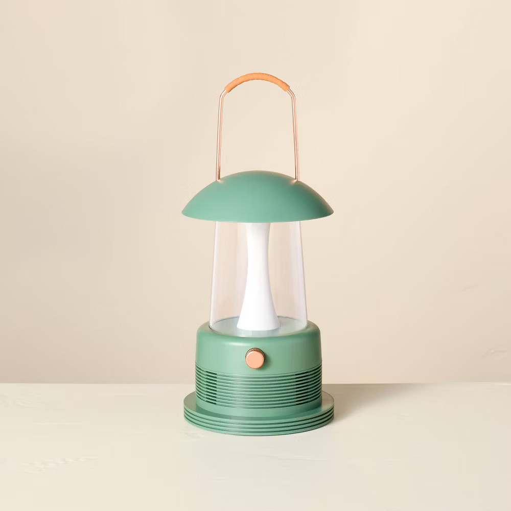 Portable LED Table Lantern with Bluetooth Speaker Green - Hearth - Hand 3790₽