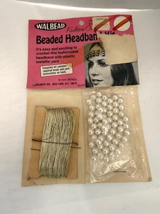 WALBEAD HIPPIE HEADBAND KIT Vintage 1970 Still in Packaging!