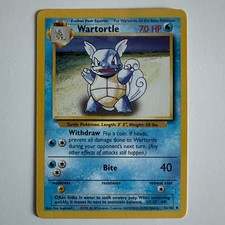 Wartortle 42/102 Base Set Pokemon Card WOTC 1999 Unlimited Uncommon NM Near Mint