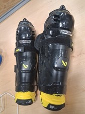 Bauer Supreme Ice Hockey Roller M3 Jr Shin Guards Pads Size 12