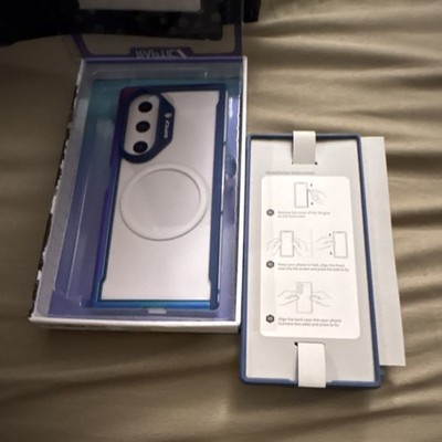 Raptic White Blue Matte Fitted Case Skin for Cell Phone