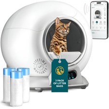 Self Cleaning Litter Box with Auto Safety Sen...