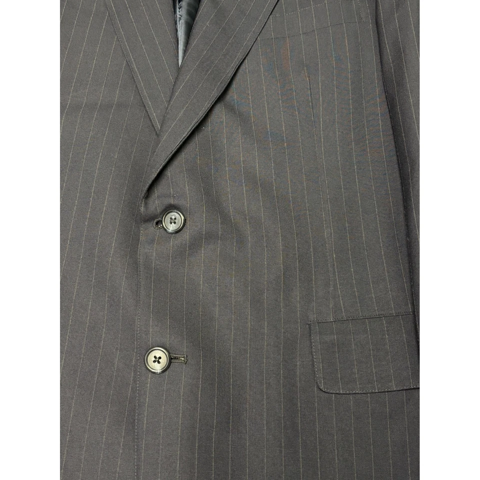 Traje de lana a rayas Brooks Brothers para hombre talla 40 32x31 hecho en EE. UU. Foto 3 de 4
