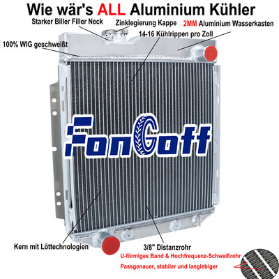 4 Reihig Aluminium Kühler Für Ford Falcon 60~1965 Mustang 5,0 V8 SWAP 64-66 65