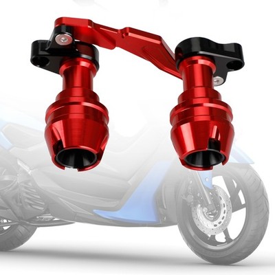 Crash-Slider-Schutz Rot Für Aluminiumrahmen Für Yamaha Nvx Aerox Nmax 15-19