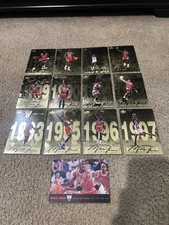 1998 Michael Jordan Upper Deck Gatorade Complete Set Of 12 Jumbo Gold Cards RARE