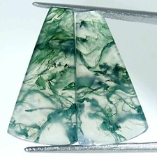 14.30Cts Natural Green Moss Agate Pair Fancy Loose Gemstone