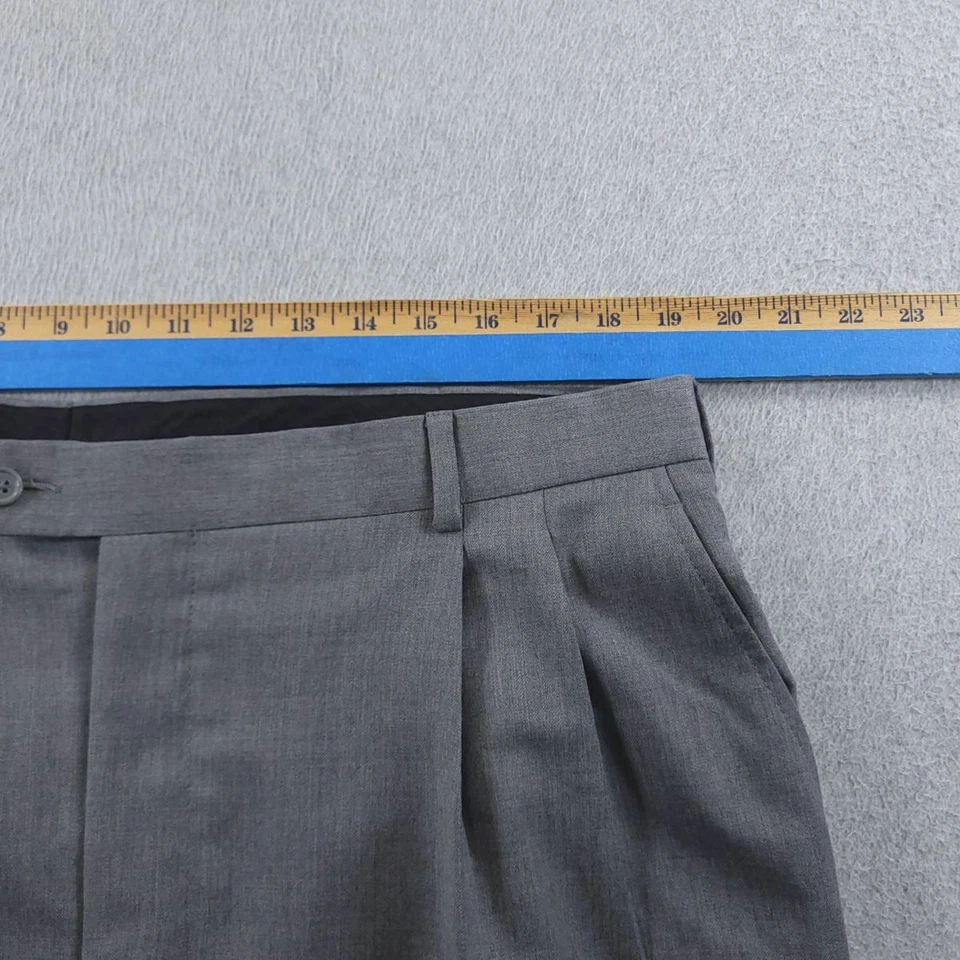 Kirkland Signature Pants Mens 38x32 Gray 100 Wool Made in Italy Dress Trousers - Image 3 of 4