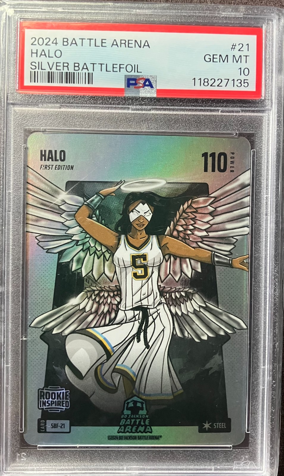 2024 Halo Silver Battlefoil Bo Jackson Battle Arena Angel Reese #21 PSA 10 Card