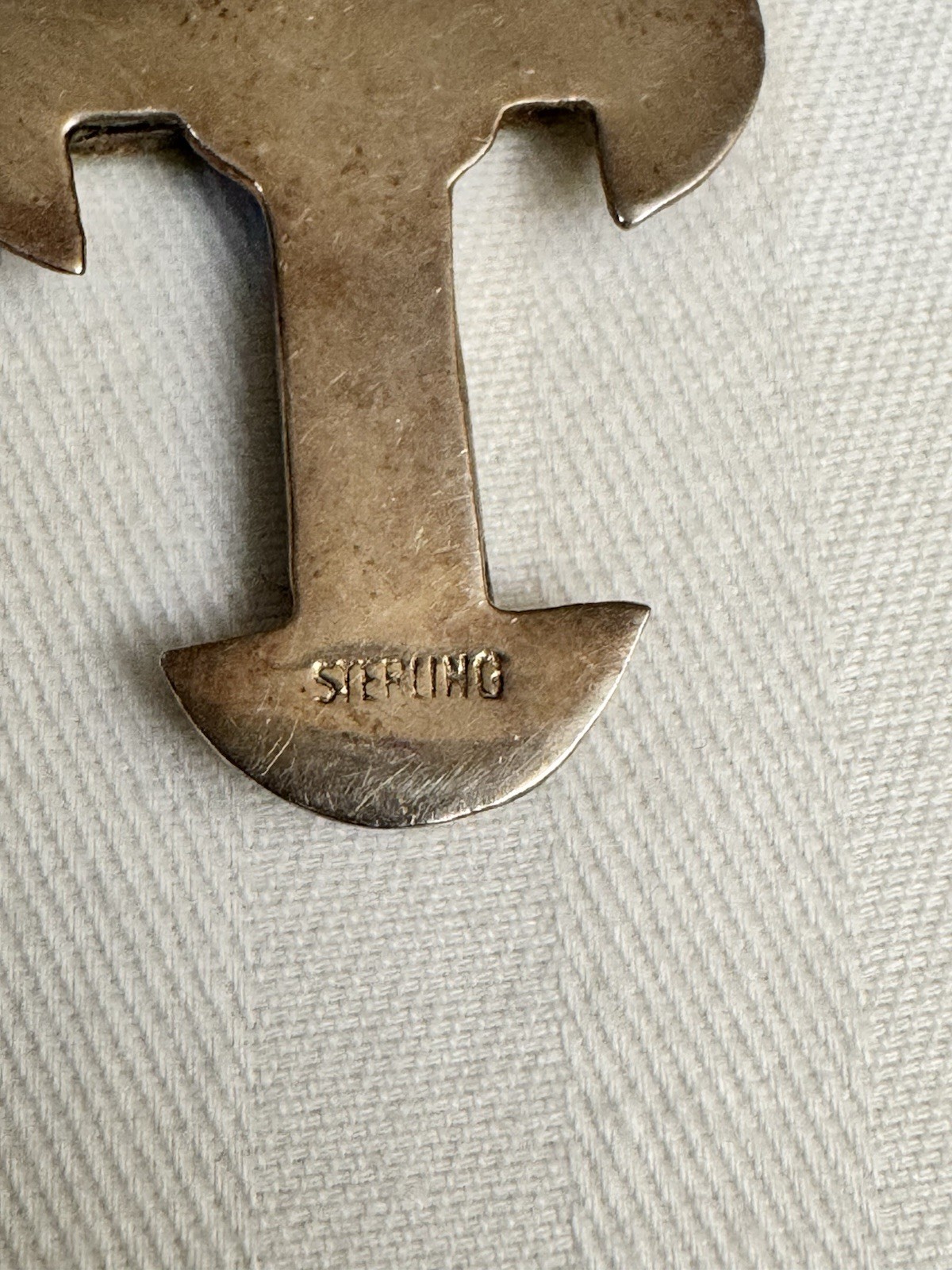 Vintage Zuni Native American Pendant Sterling Cro… - image 6