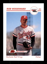1991 Line Drive AAA #473 Rob Woodward Rochester Red Wings