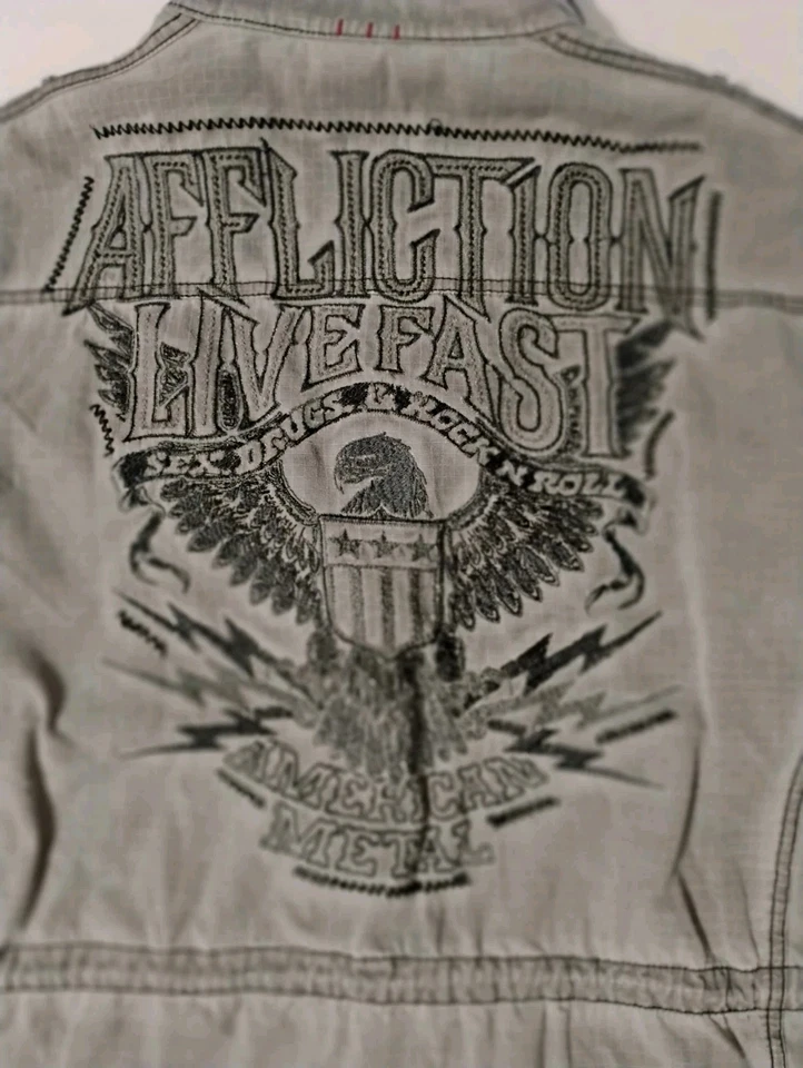 Chaqueta para hombre Affliction negra premium XL Foto 4 de 4